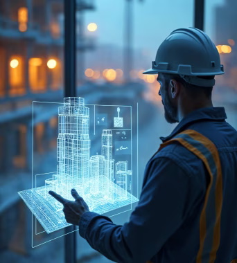 Illustration de la planification des ressources et de la gestion multi-projets dans le secteur BTP grâce à un ERP