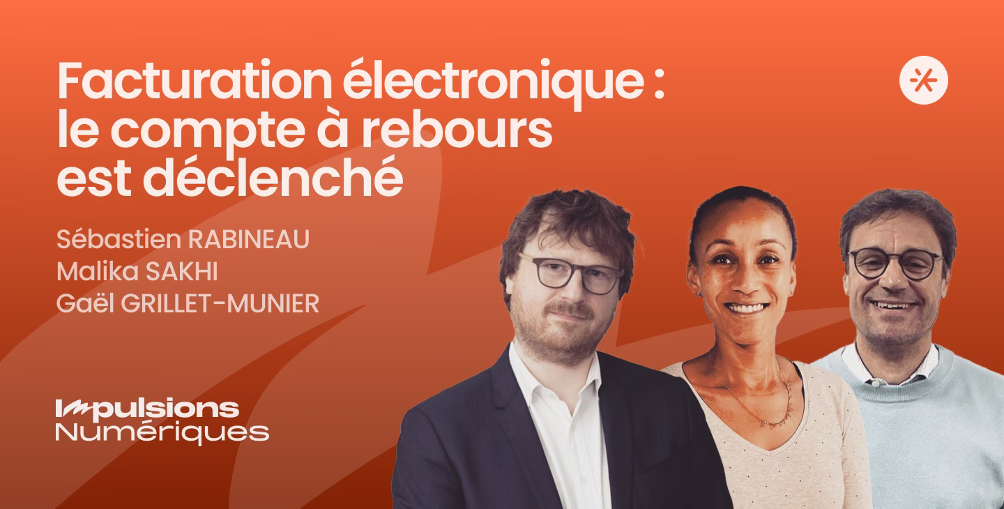 Illustration d’un podcast consacré aux enjeux de la facture électronique et aux obligations réglementaires pour les entreprises.